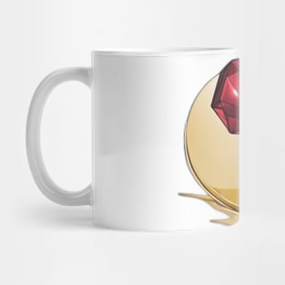 Majestic Crimson Rose Geometric Art No. 1000 Mug